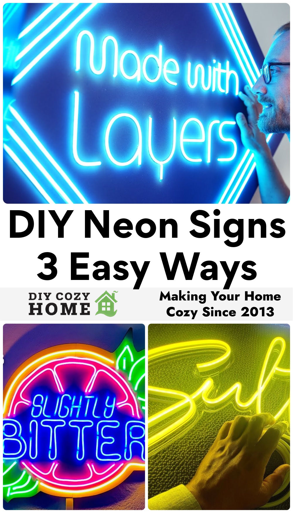 Diy Neon Sign 3 Different Ways To Make Neon Signs Diy Cozy Home Diy Neon Sign 3 Different Ways To Make Neon Signs Diy Cozy Home